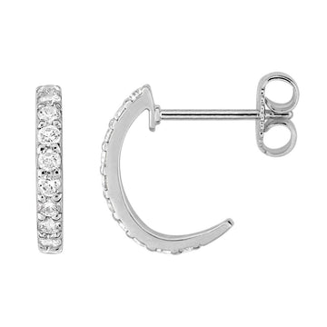 Silver J-Hoop Earrings