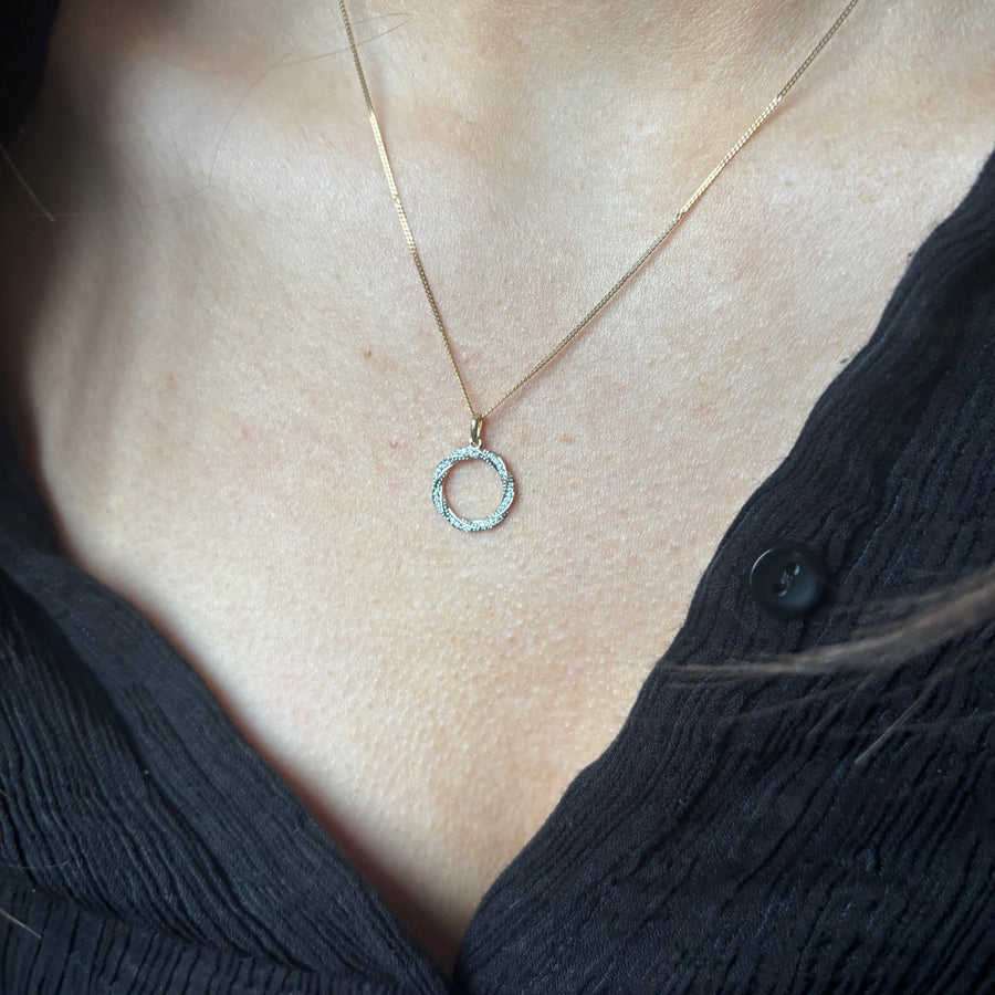 Diamond Circle Necklace