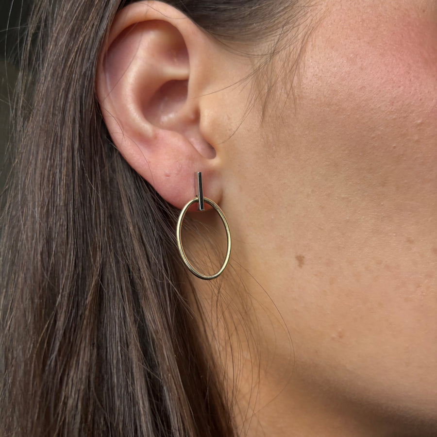 9ct Oval Drop Earrings