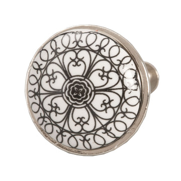 Grey Patterned Door Knob