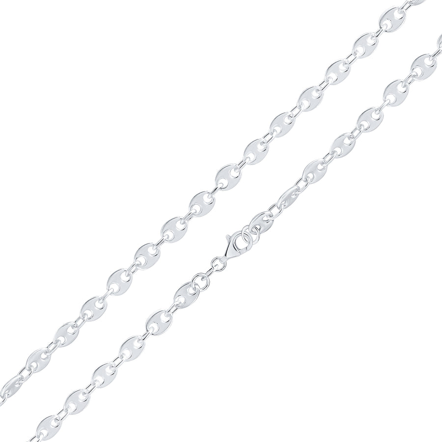 Silver Marine Cable Link Bracelet