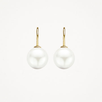 Blush Jewels - 14ct Yellow Gold Earrings with Swarovski Pearl