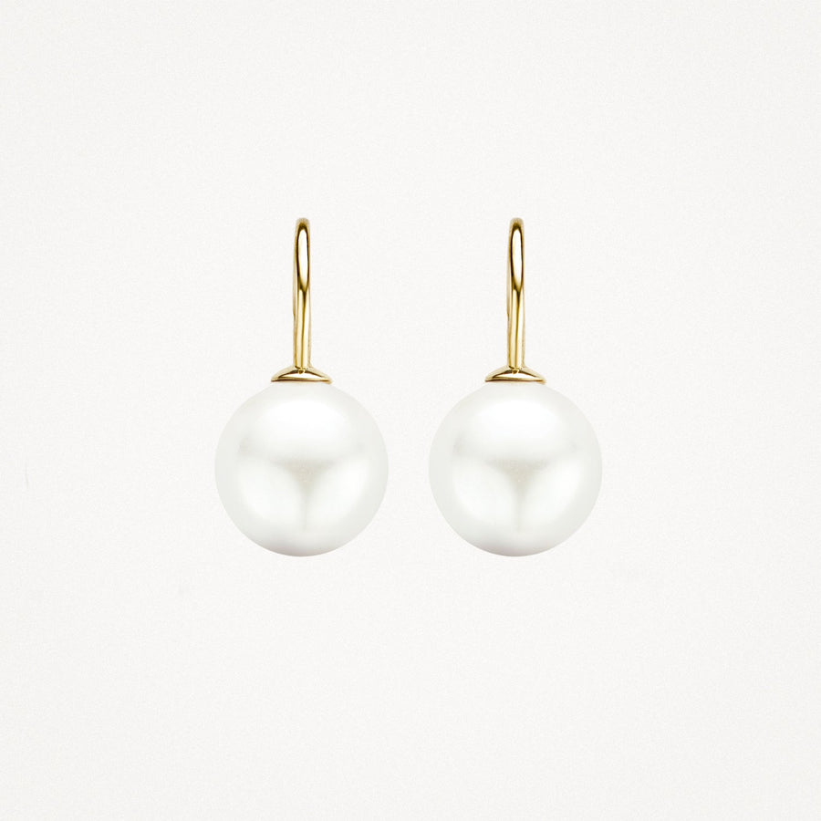 Blush Jewels - 14ct Yellow Gold Earrings with Swarovski Pearl