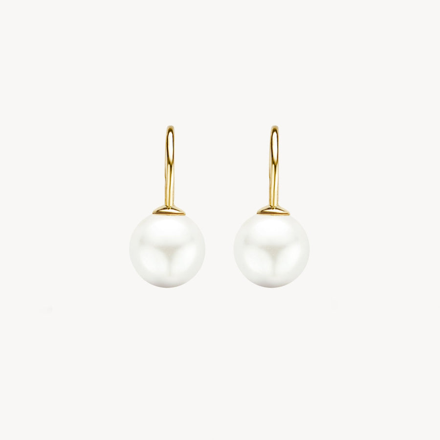 Blush Jewels - 14ct Yellow Gold Earrings with Swarovski Pearl