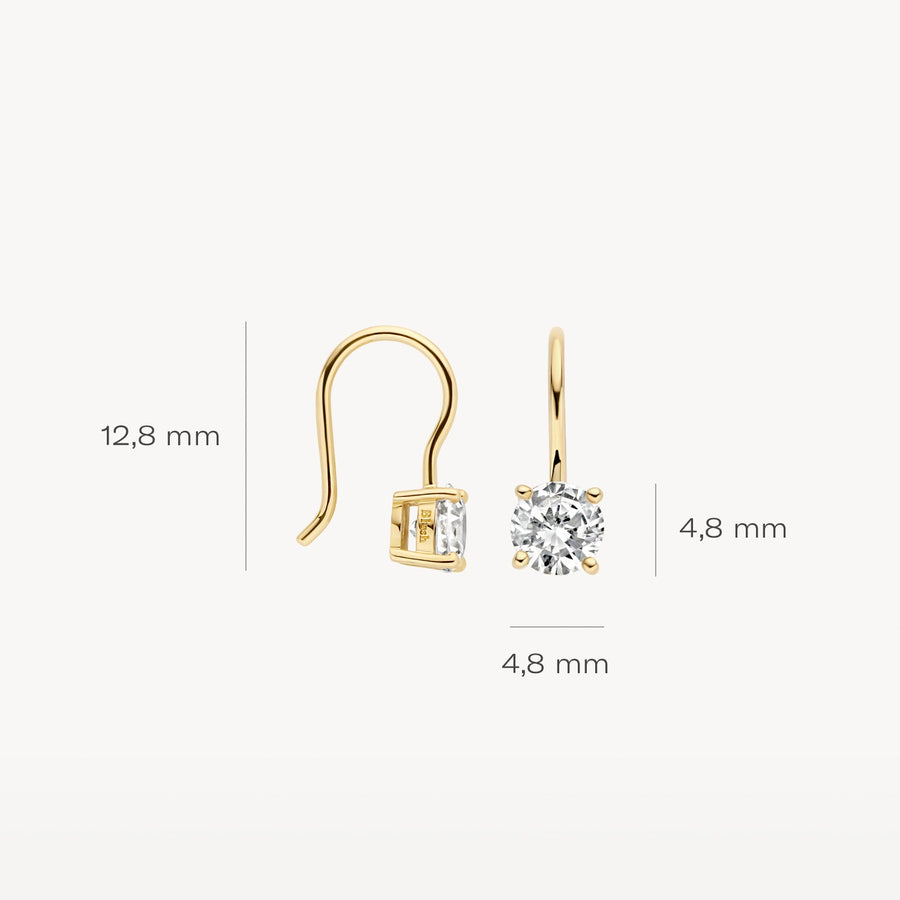 Blush Jewels - 14ct Yellow Gold Earrings with Zirconia