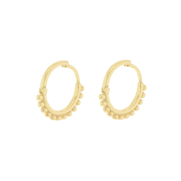 Silver Gold Plated Bubble Hoop Earrings