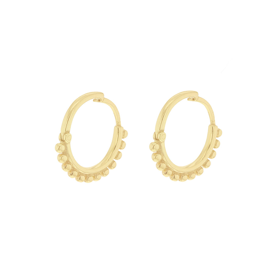 Silver Gold Plated Bubble Hoop Earrings