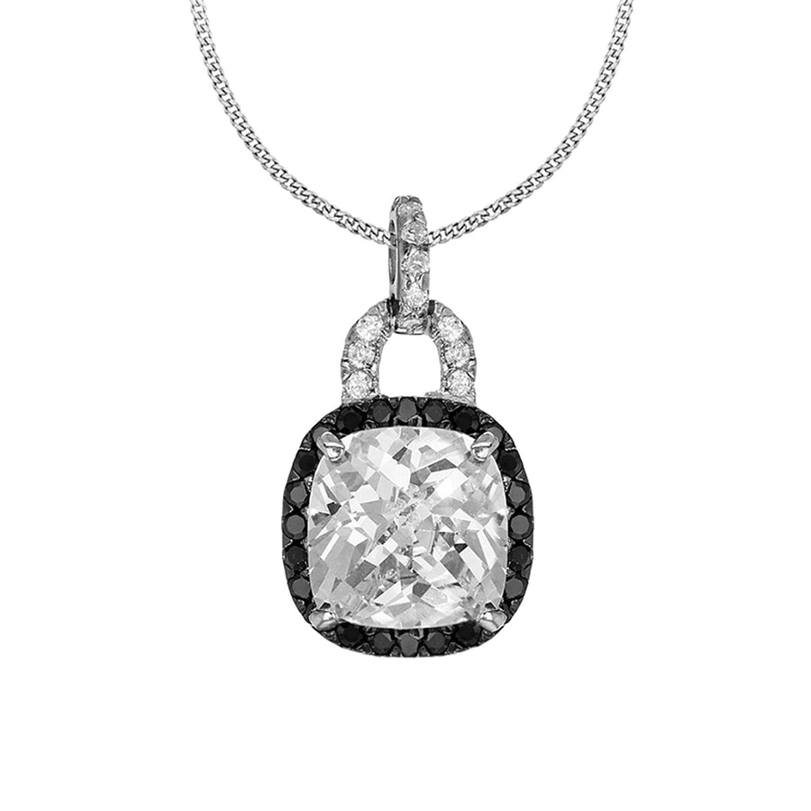 Sterling Silver Square CZ Pendant