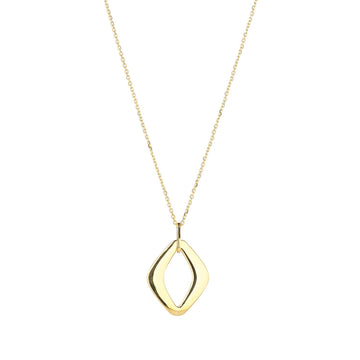 9ct Gold Diamond Shape Necklace