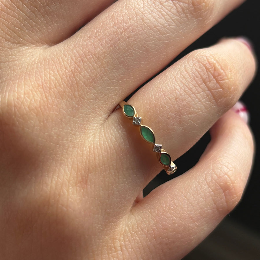 Emerald & Diamond Ring