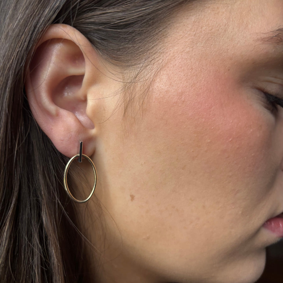 9ct Oval Drop Earrings