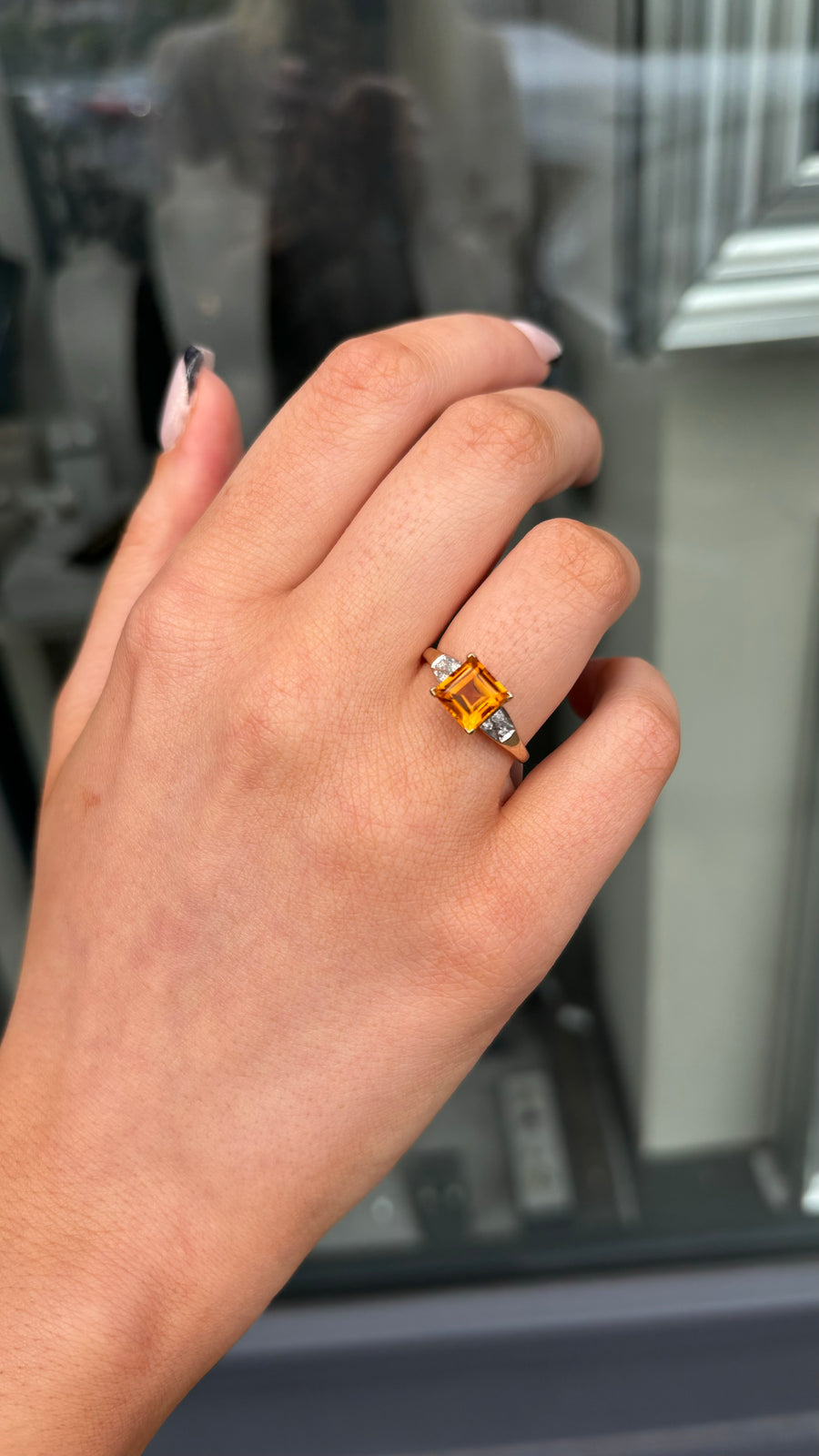 Citrine & Diamond Ring