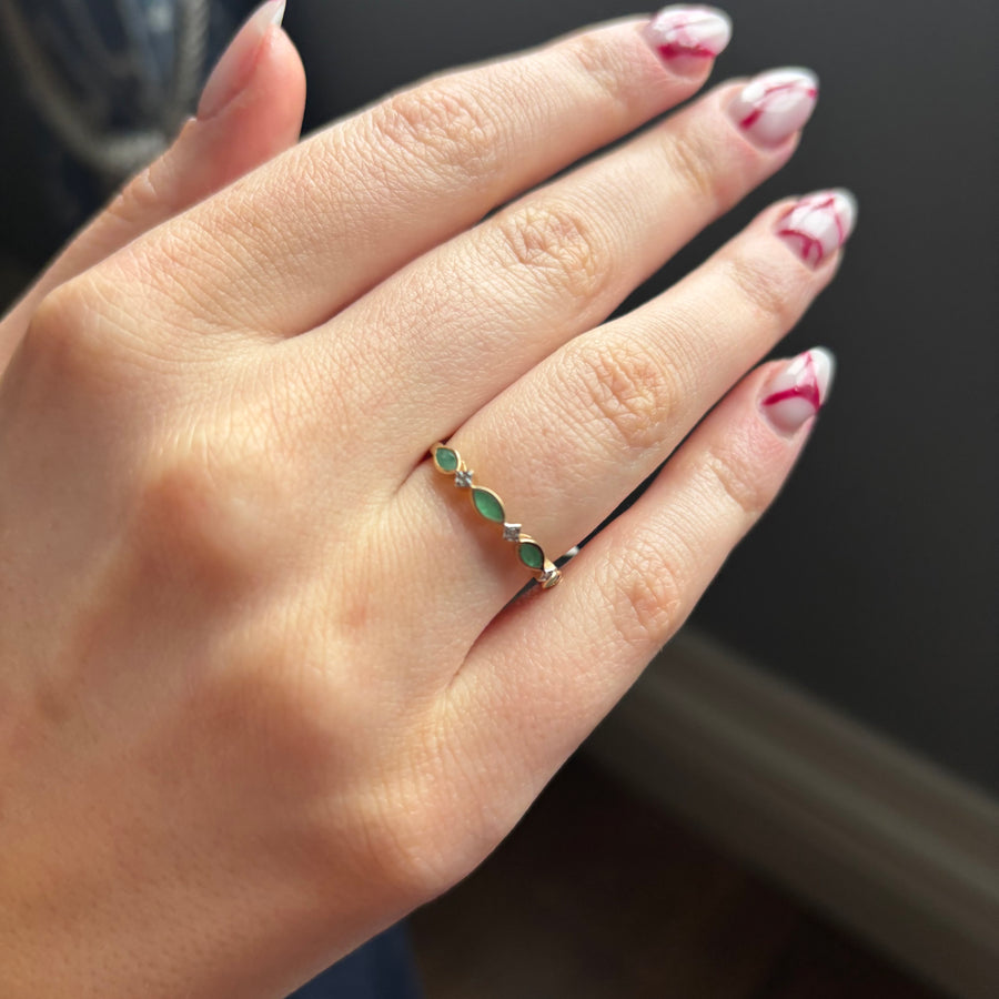 Emerald & Diamond Ring