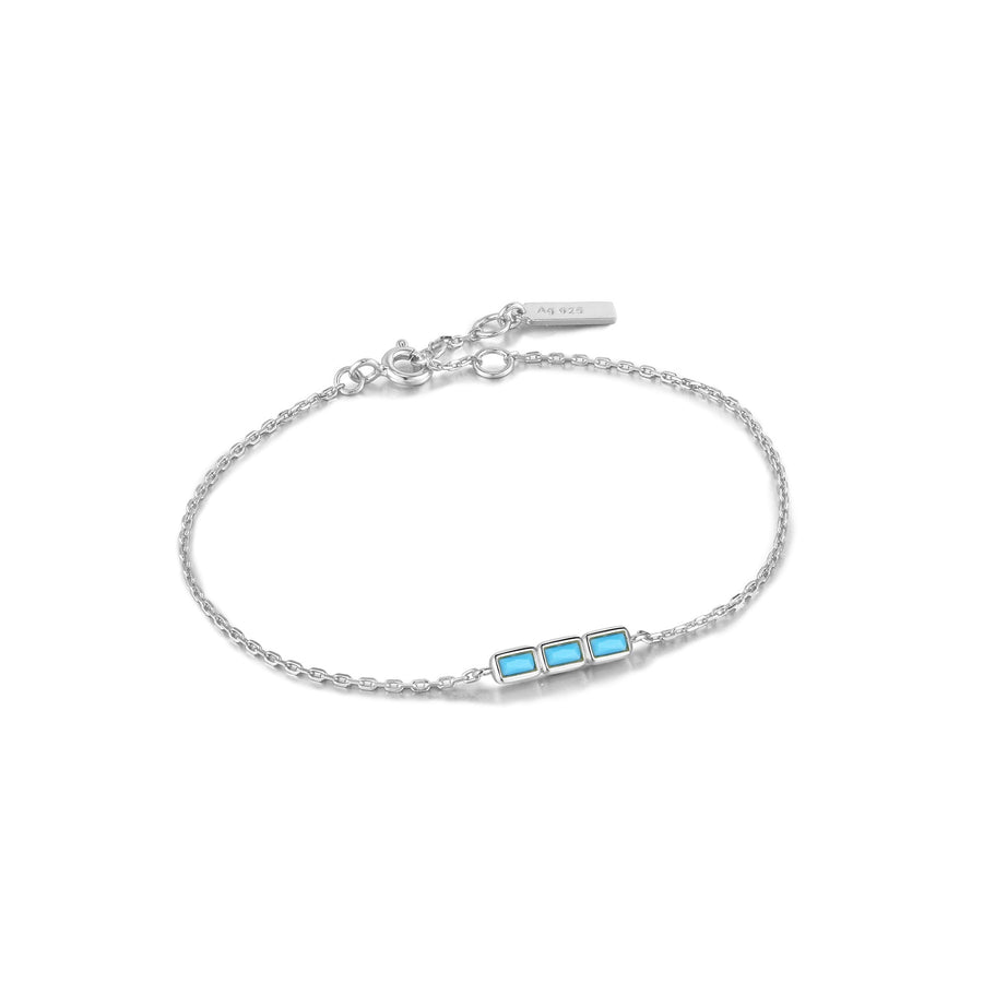Ania Haie - Silver Turquoise Bar Bracelet