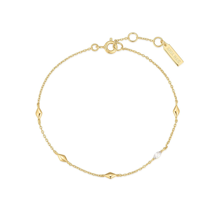 Ania Haie - Gold Multi Rhombus Station Bracelet