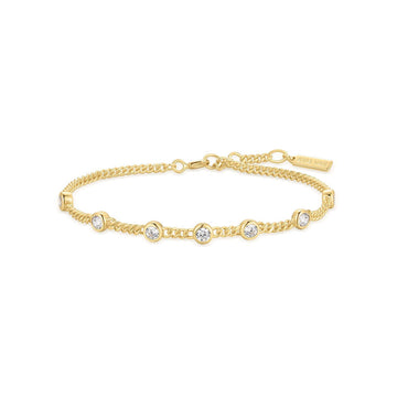Ania Haie - Gold Multi Station Round Stone Chain Bracelet