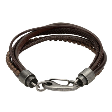 Unique & Co - Gents Dark Brown Leather Bracelet