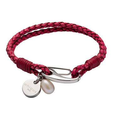 Unique & Co - Ladies Antique Cyclamen Leather Bracelet