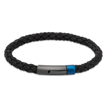 Unique & Co - Gents Black Leather Bracelet