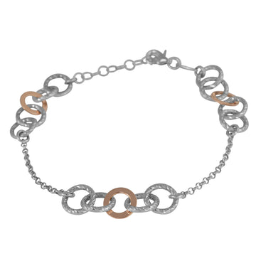 Fraboso - Linked Circles Chain Bracelet Rose