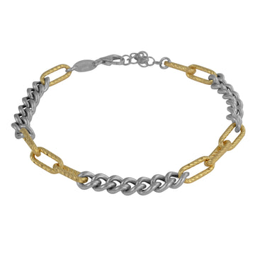 Fraboso - Lozenge & Curb Link Bracelet Yellow