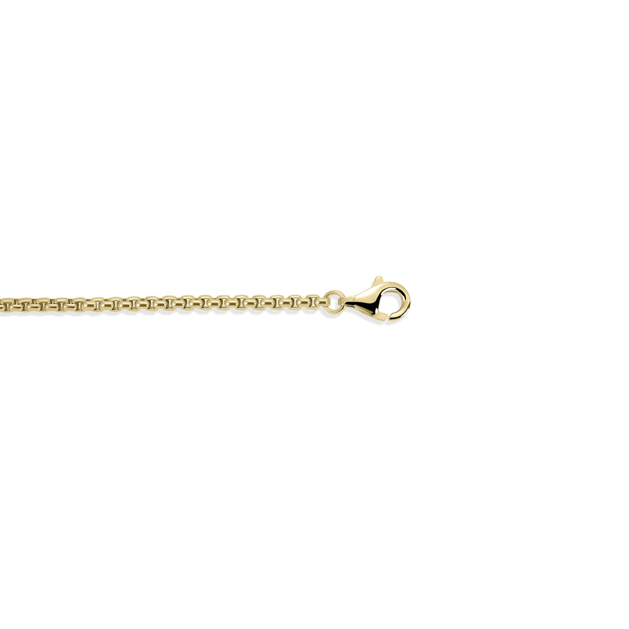 Gisser - Gold Plated Round Box Link Chain Necklace