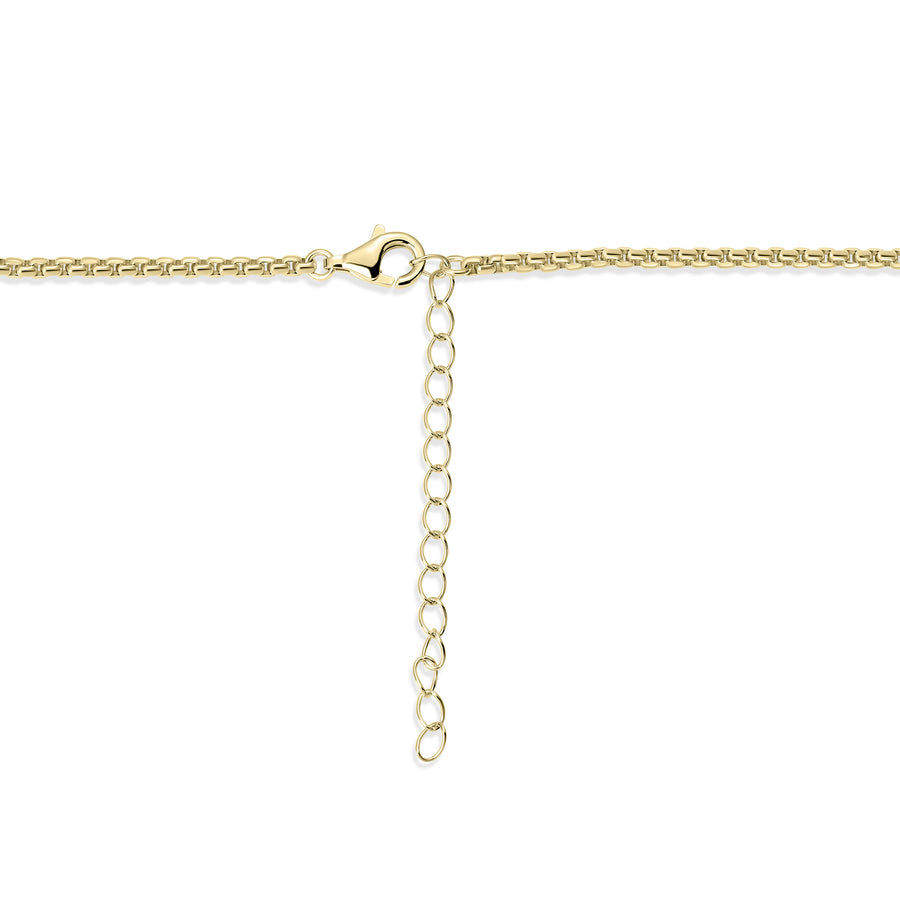Gisser - Gold Plated Round Box Link Chain Necklace