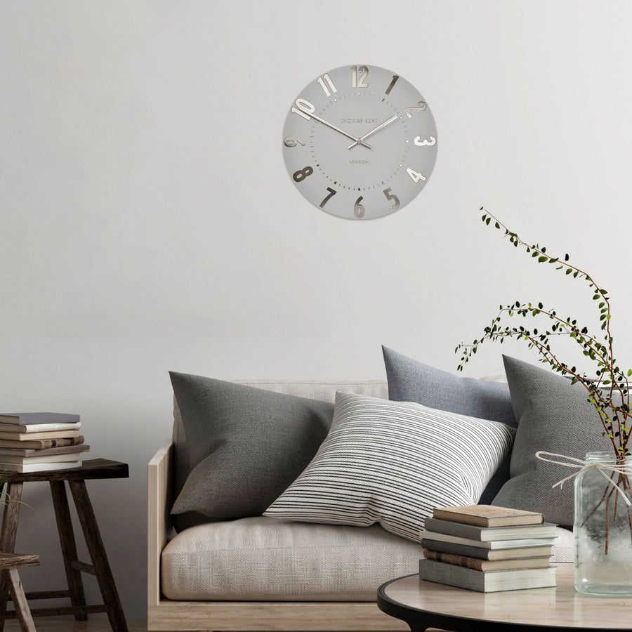 Mulberry Small Wall Clock - Silver Cloud