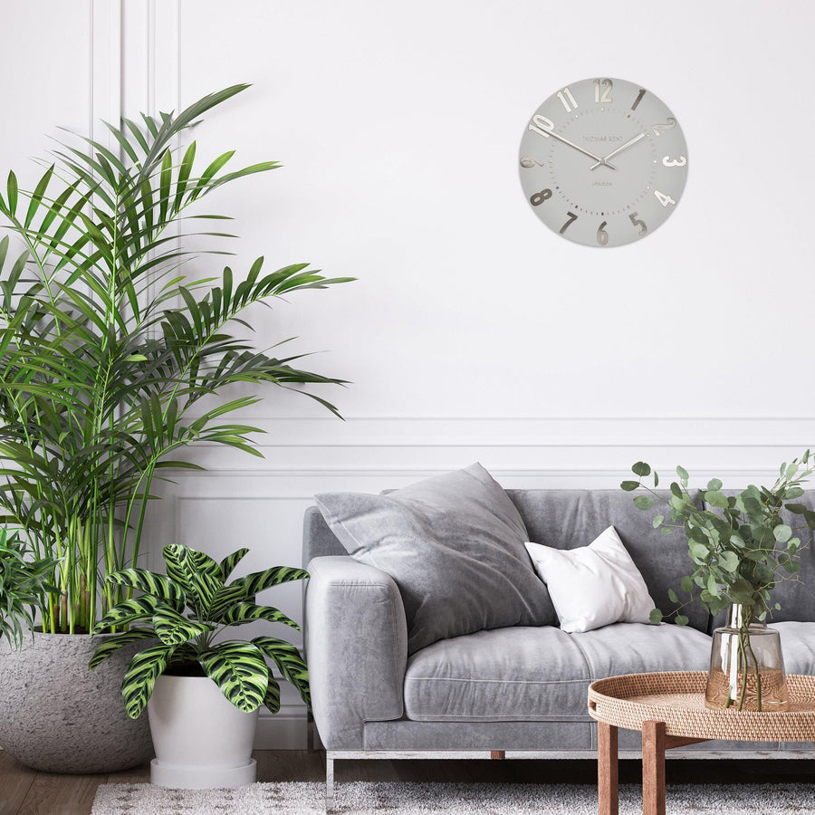 Mulberry Large Wall Clock - Silver Cloud