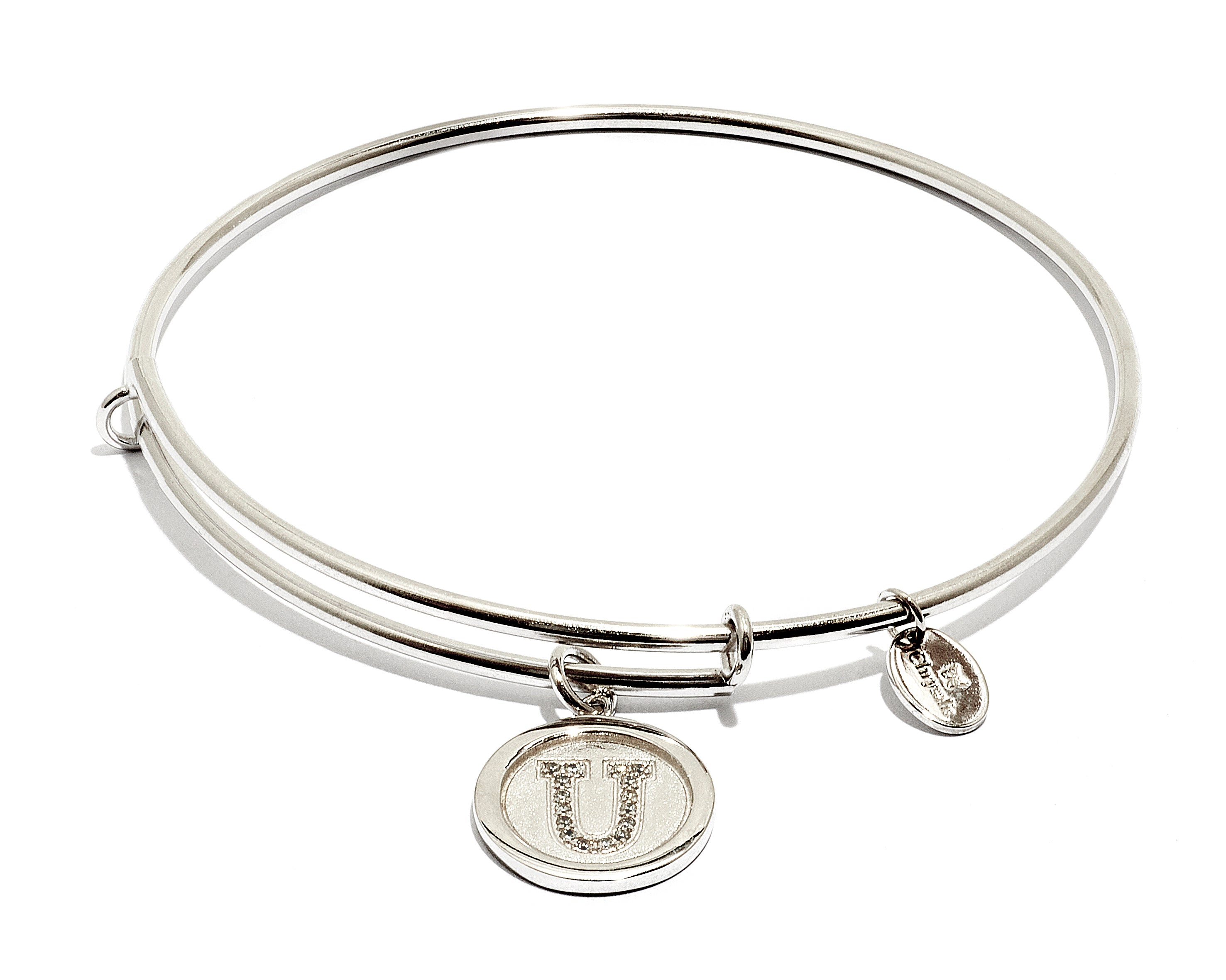 Chrysalis - Initial U bangle Silver – The Mall Curios