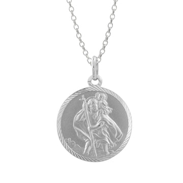 Sterling Silver St. Christopher's Medal Pendant