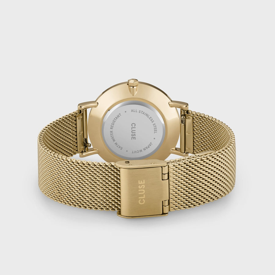 Cluse - Minuit Mesh White, Gold Colour