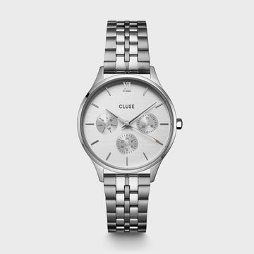 Cluse - Minuit Multifunction Watch Steel, Full Silver Colour