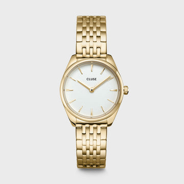 Cluse - Féroce Mini Watch Steel White, Gold Colour