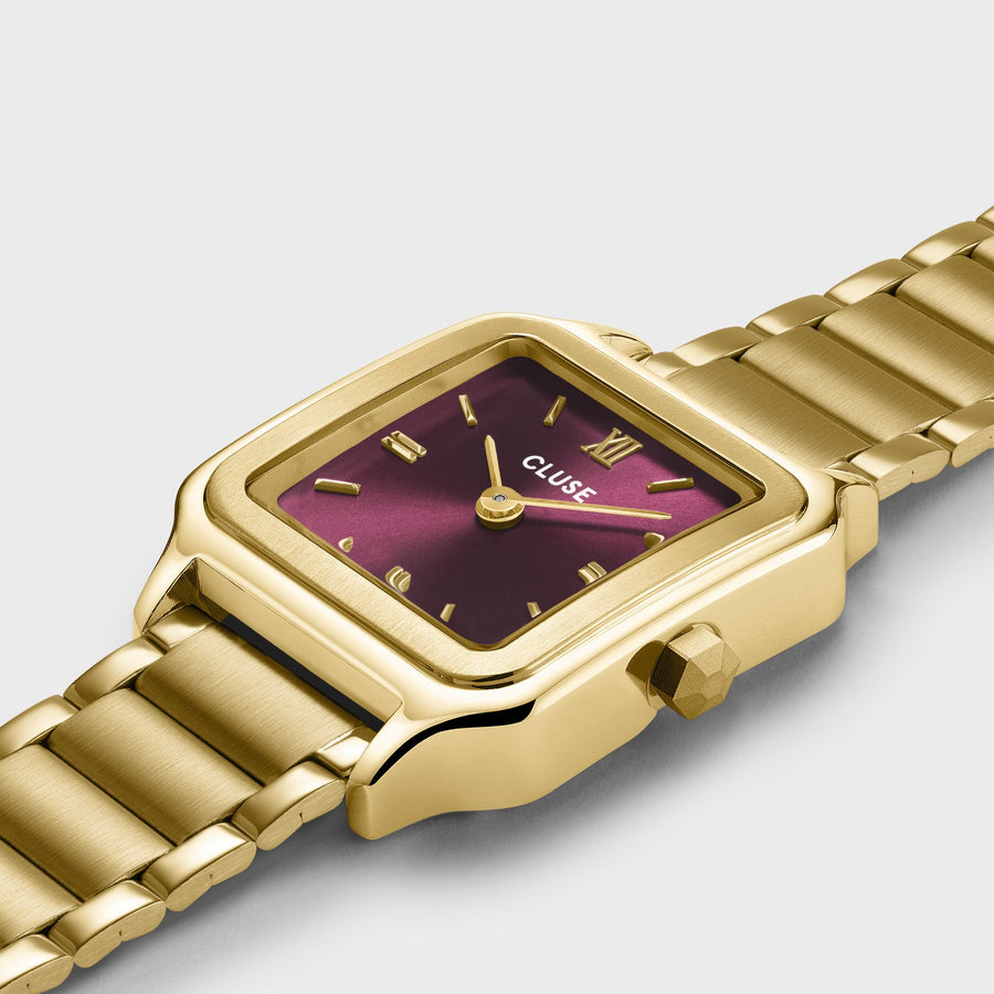 Cluse - Gracieuse Petite Watch Steel, Dark Cherry, Gold Colour