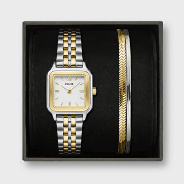 Cluse - Gift Box Gracieuse Petite Bicolour & double snake bracelet