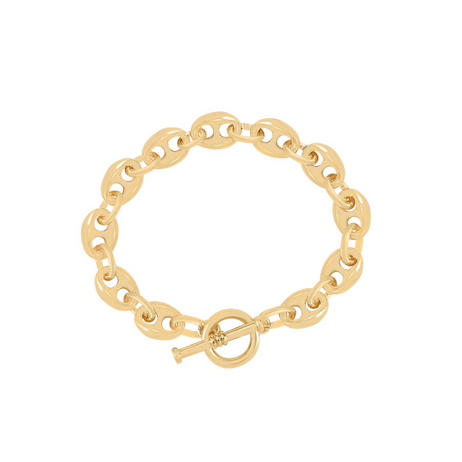 Knight & Day - Coffee Bean Chain Gold Plated Bracelet