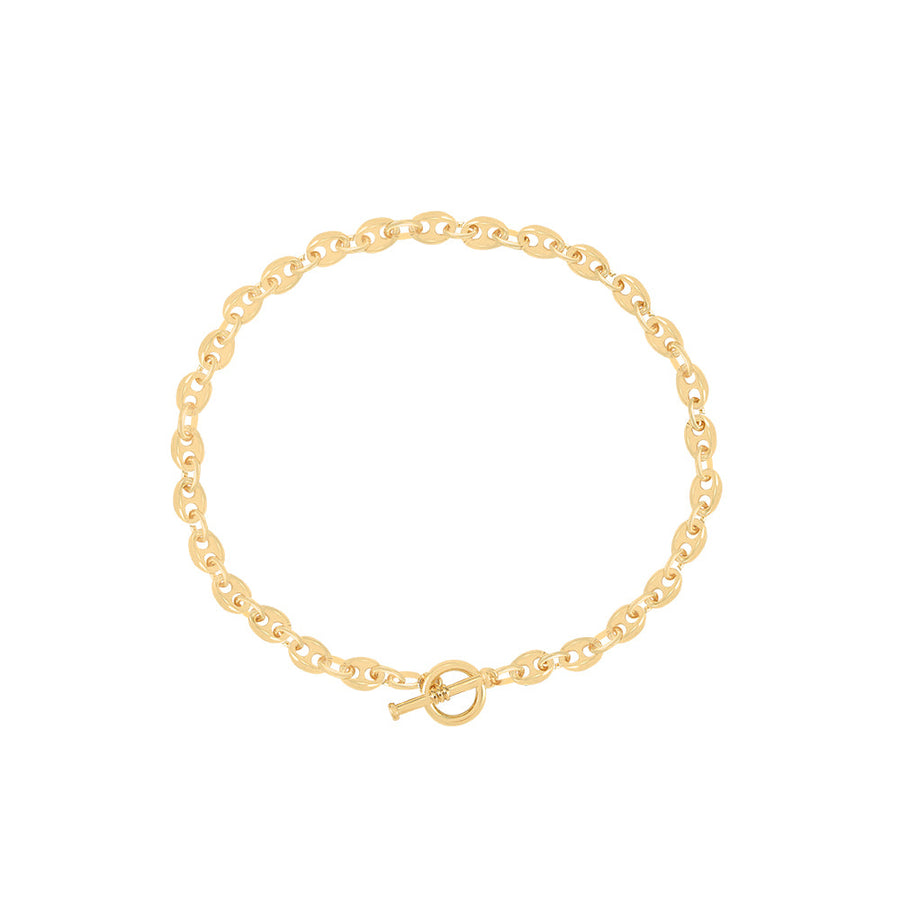 Knight & Day - Coffee Bean Chain Gold Plated Necklace