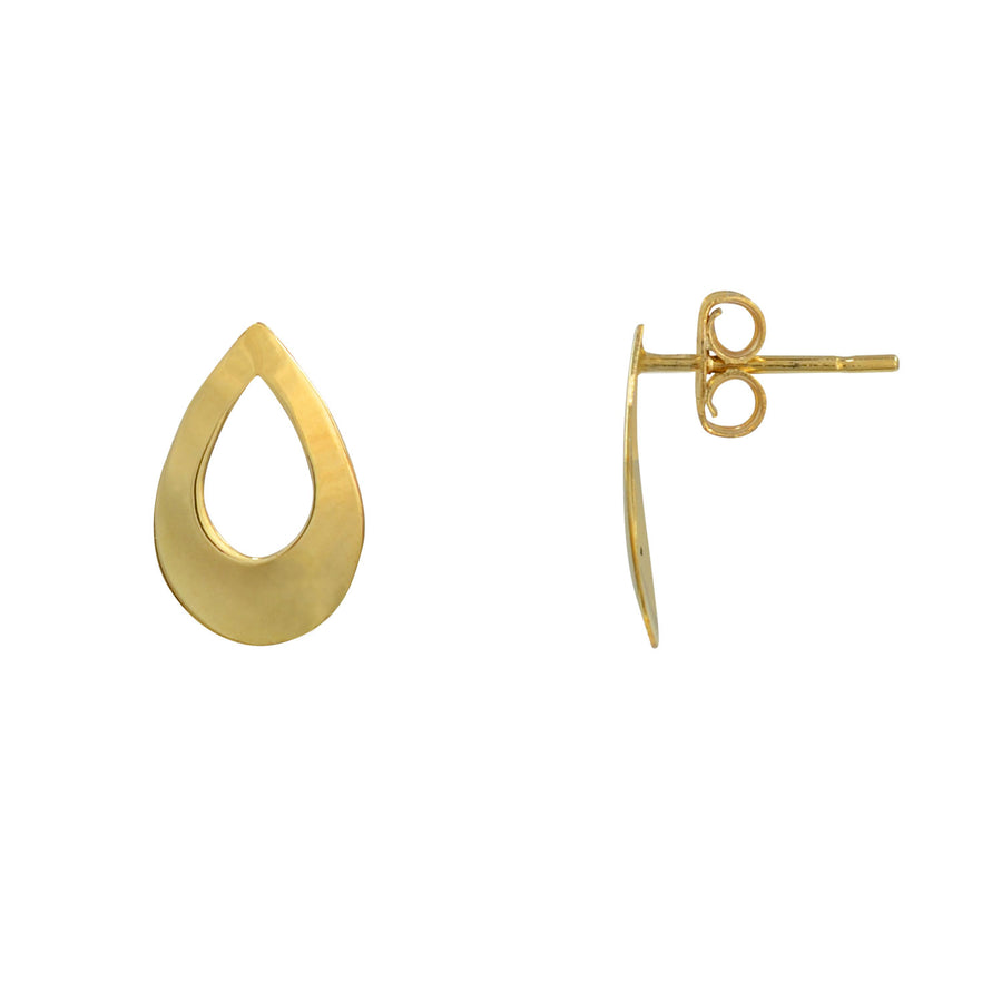 9ct Gold Pear Stud Earrings