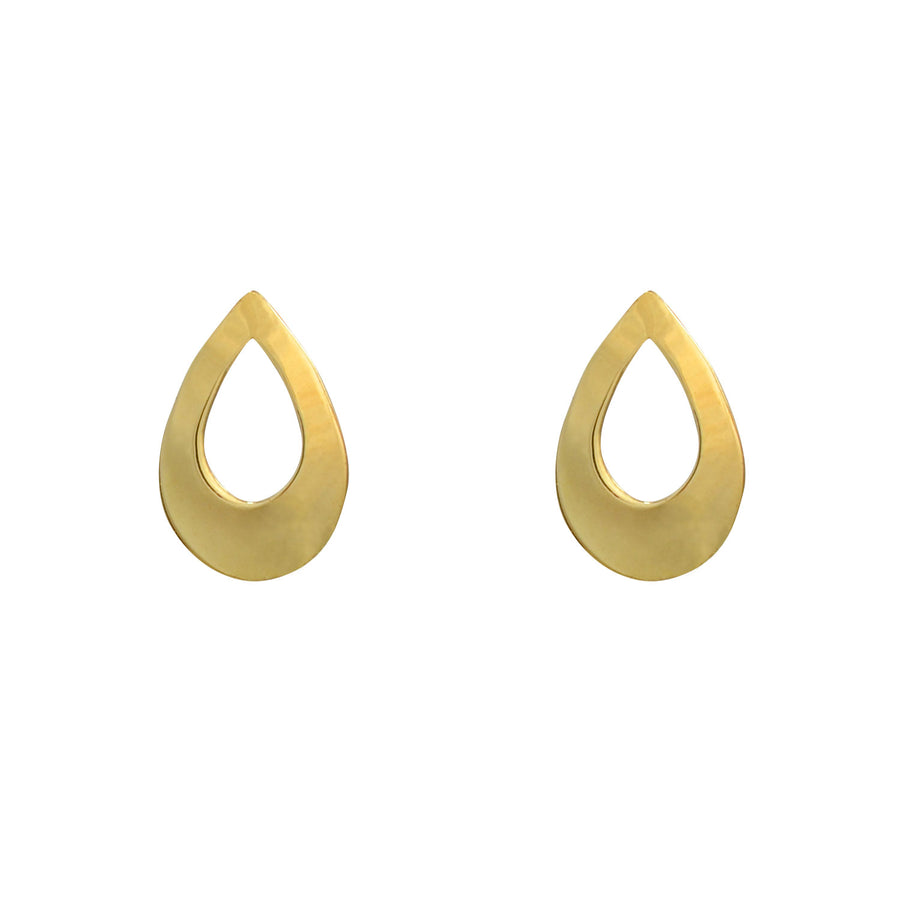 9ct Gold Pear Stud Earrings