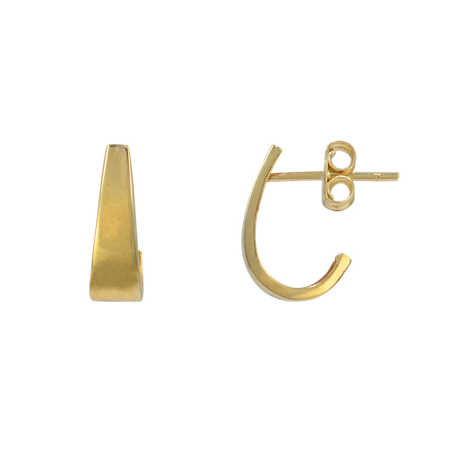 9ct Gold Curve Earrings