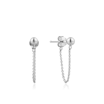 Ania Haie - Silver Modern Chain Stud Earrings