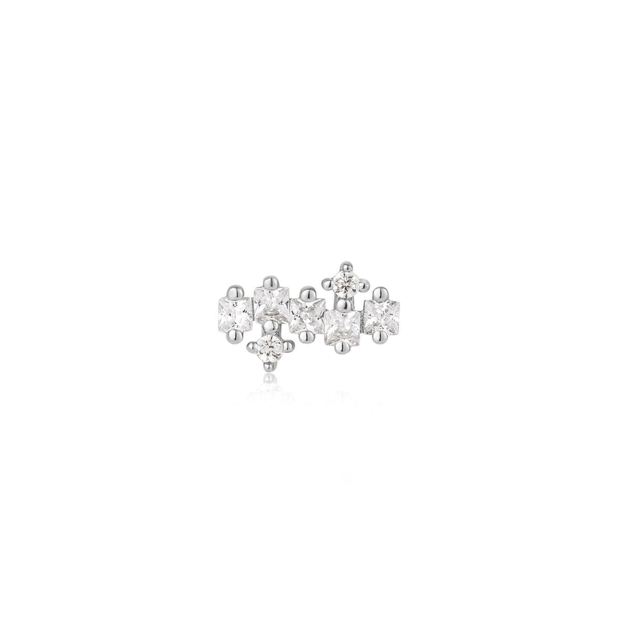 Ania Haie - Silver Sparkle Cluster Climber Barbell Single Earring