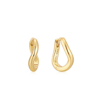 Ania Haie - Gold Twist Huggie Hoop Earrings