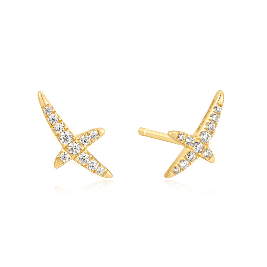 Ania Haie - Gold Kiss Pavé Studs