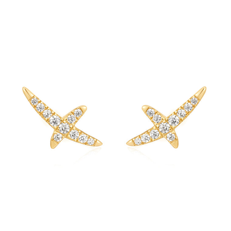 Ania Haie - Gold Kiss Pavé Studs