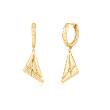 Ania Haie - Gold Triangle Kiss Drop Huggies
