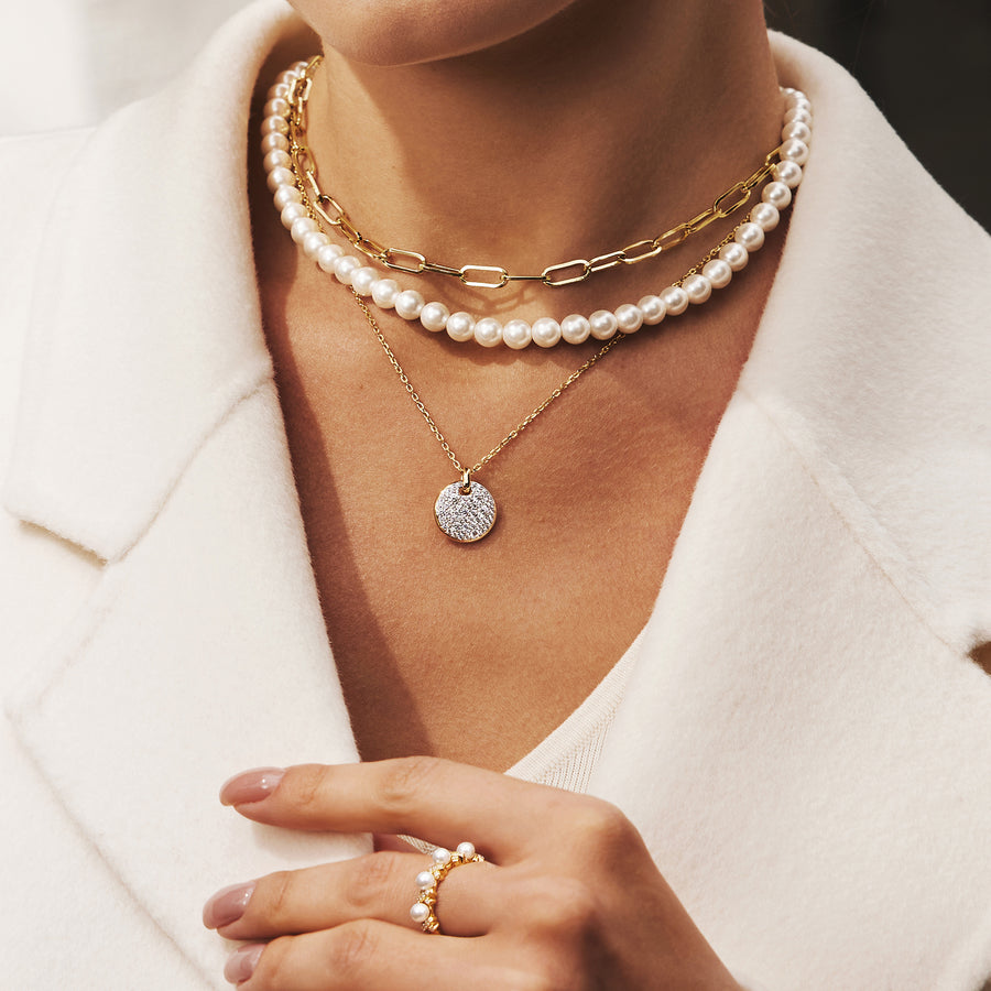 Ania Haie - Ania Haie Gold Lobster Clasp Shell Pearl Necklace