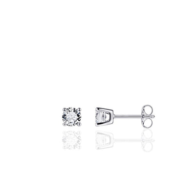 Gisser - Silver CZ Stud Earrings 5mm