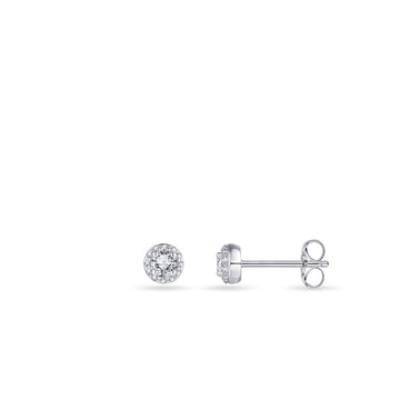 Gisser - Silver CZ Cluster Stud Earrings 5mm